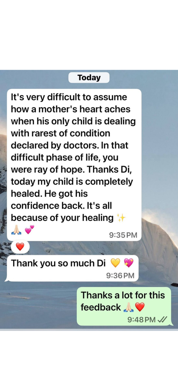 Student testimonial message