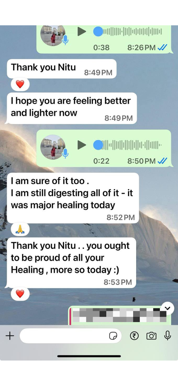 Student testimonial message