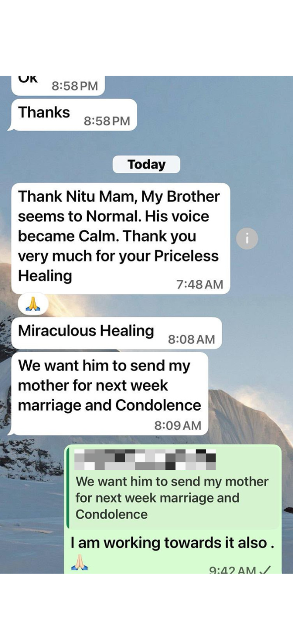 Student testimonial message