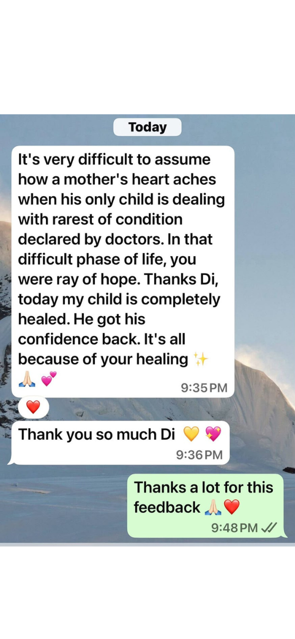 Student testimonial message